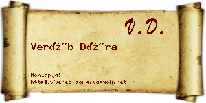 Veréb Dóra névjegykártya
